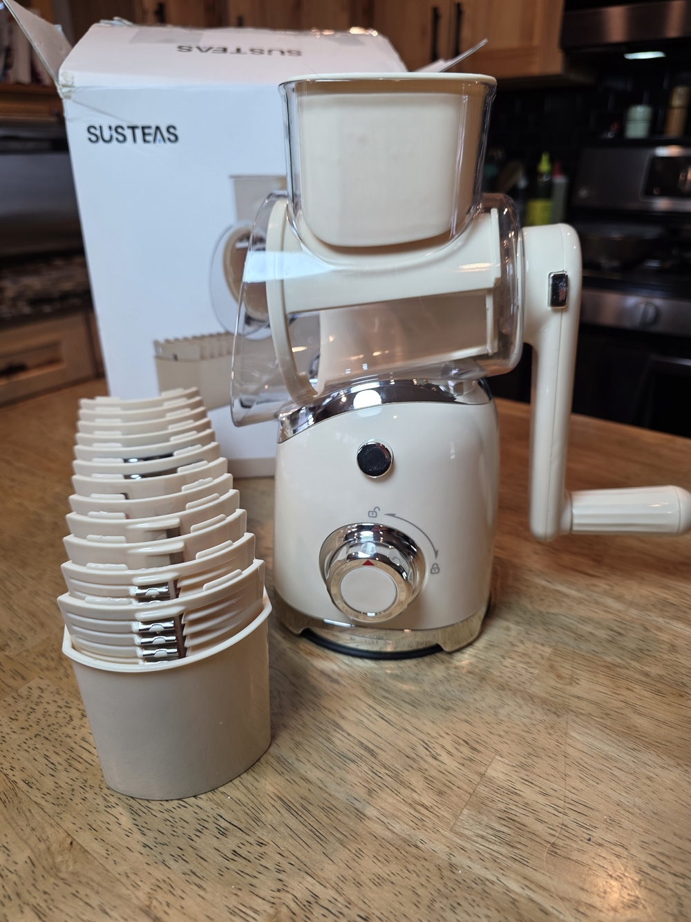Susteas Manual Vegetable And Cheese Slicer - Cream
